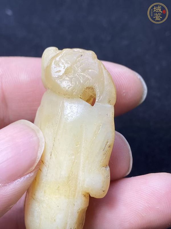古玩玉器岫玉雕“童子”真品鑒賞圖