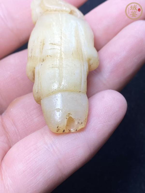 古玩玉器岫玉雕“童子”真品鑒賞圖