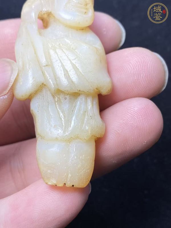 古玩玉器岫玉雕“童子”真品鑒賞圖