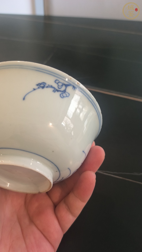 古玩陶瓷青花花卉紋蓋碗真品鑒賞圖