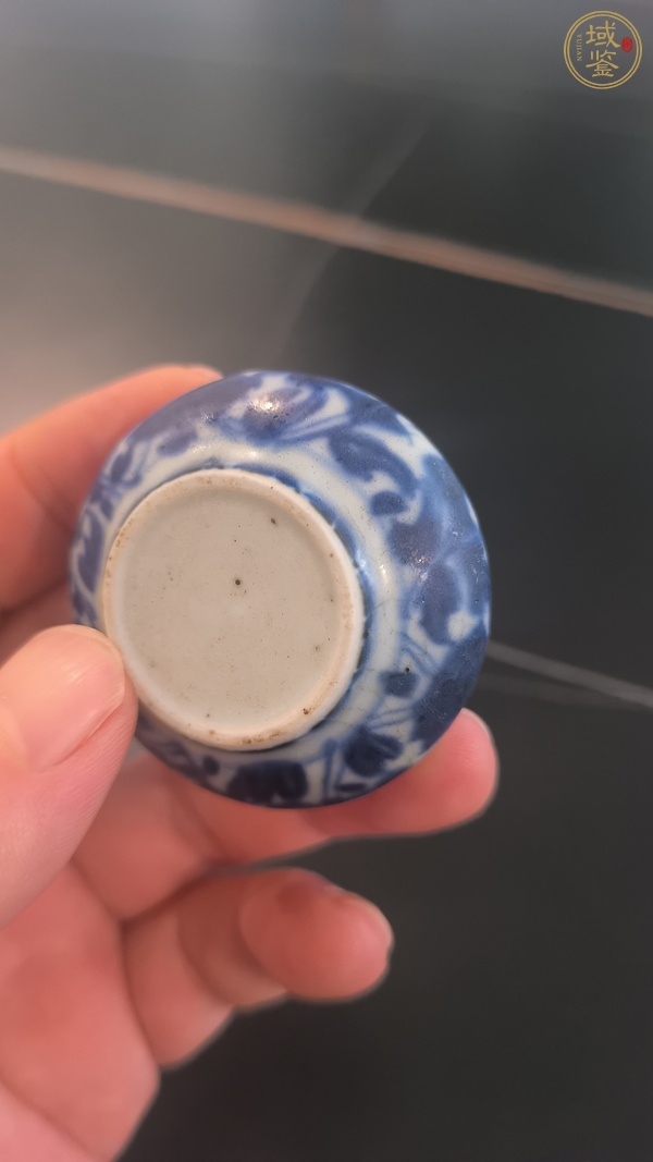 古玩陶瓷青花花卉紋水盂真品鑒賞圖