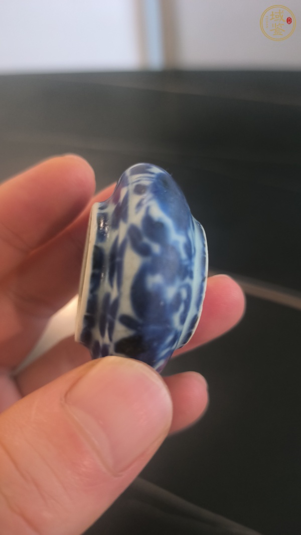 古玩陶瓷青花花卉紋水盂真品鑒賞圖