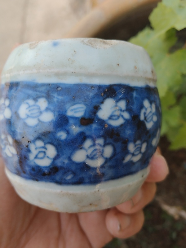 古玩陶瓷青花乾隆冰梅紋燭臺拍賣,當前價格799元