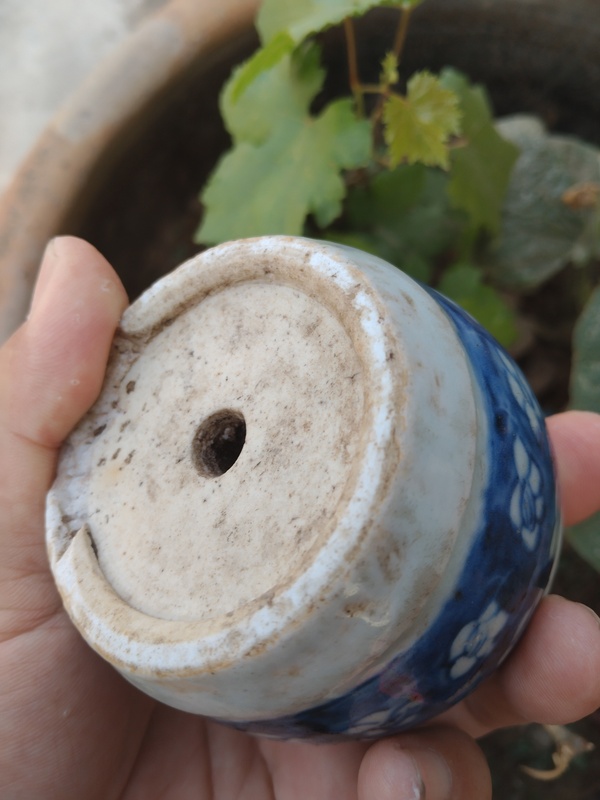 古玩陶瓷青花乾隆冰梅紋燭臺拍賣,當前價格799元