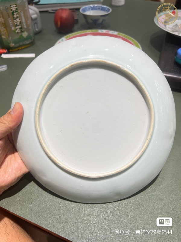 古玩陶瓷粉彩盤真品鑒賞圖