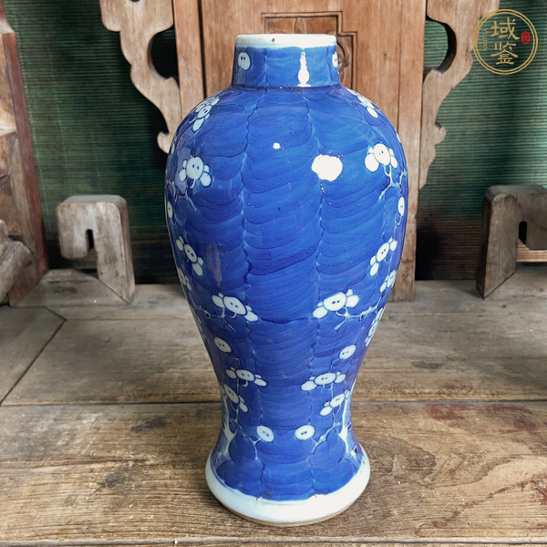 古玩陶瓷光緒青花冰梅瓶真品鑒賞圖