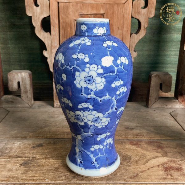 古玩陶瓷光緒青花冰梅瓶真品鑒賞圖