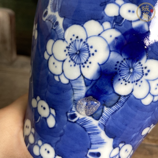 古玩陶瓷光緒青花冰梅瓶真品鑒賞圖