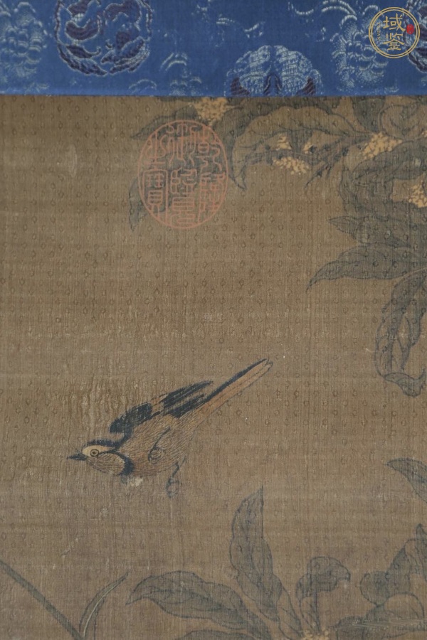 古玩字畫呂紀(jì)款工筆花鳥立軸真品鑒賞圖