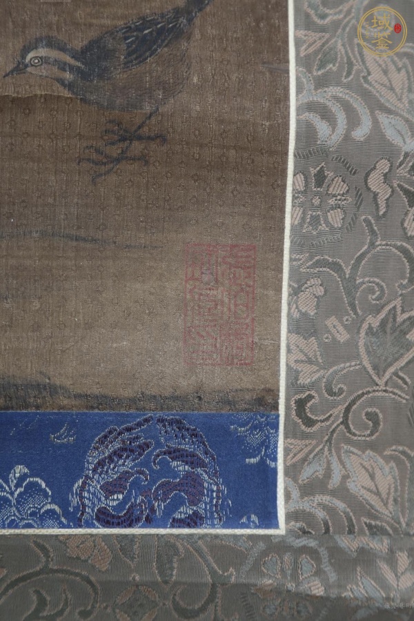 古玩字畫呂紀(jì)款工筆花鳥立軸真品鑒賞圖