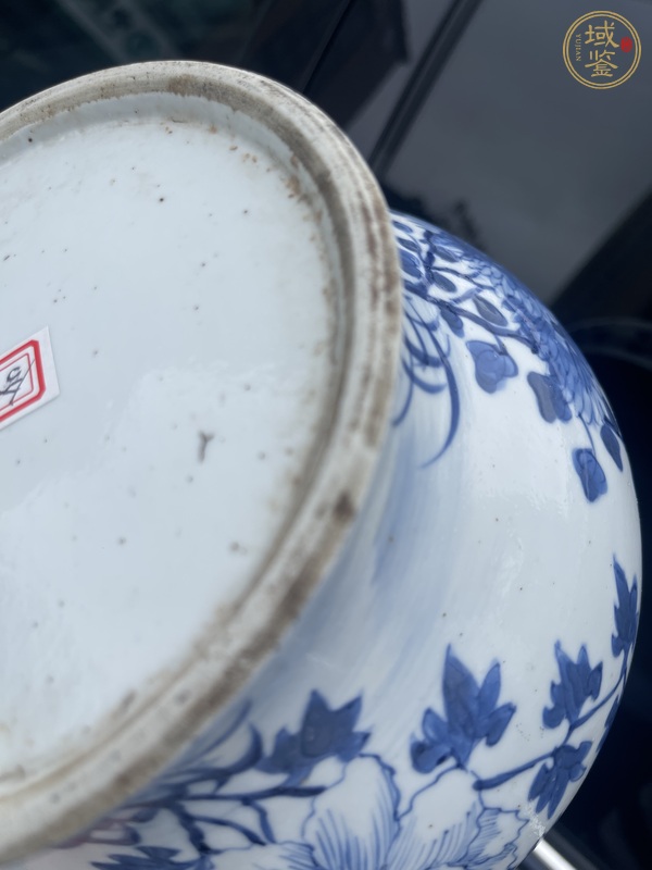 古玩陶瓷花卉紋青花馬蹄尊真品鑒賞圖