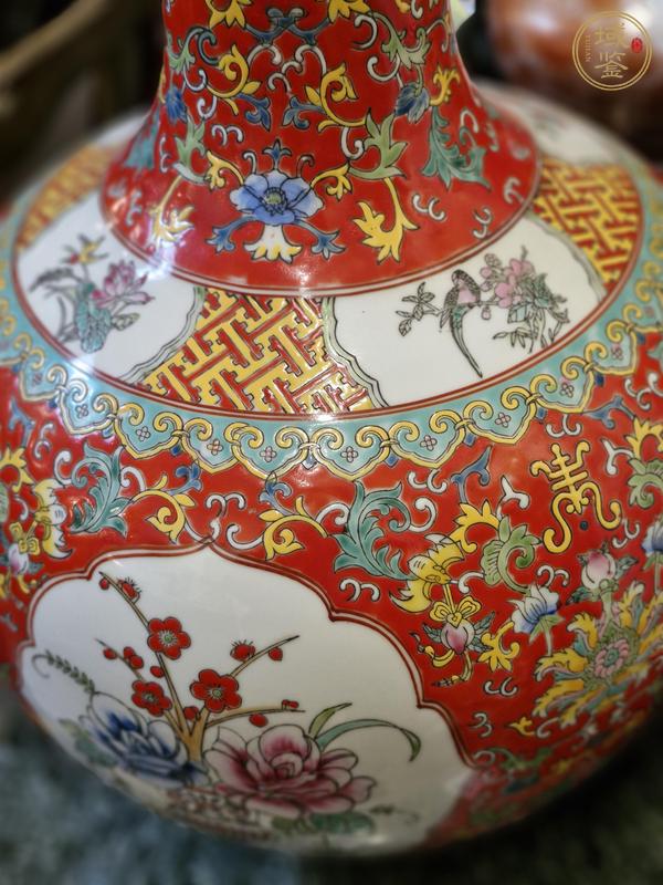 古玩陶瓷粉彩瓶真品鑒賞圖