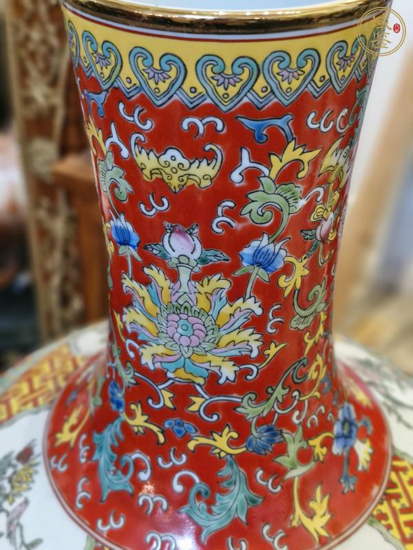 古玩陶瓷粉彩瓶真品鑒賞圖