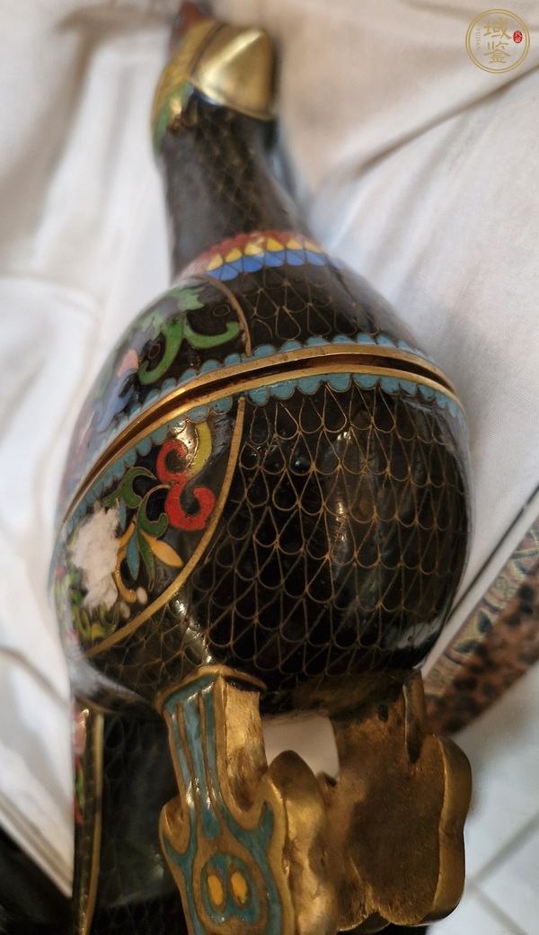 古玩雜項琺瑯風鳥一對真品鑒賞圖