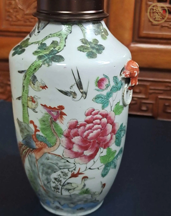 古玩五倫圖粉彩瓶真品鑒賞圖
