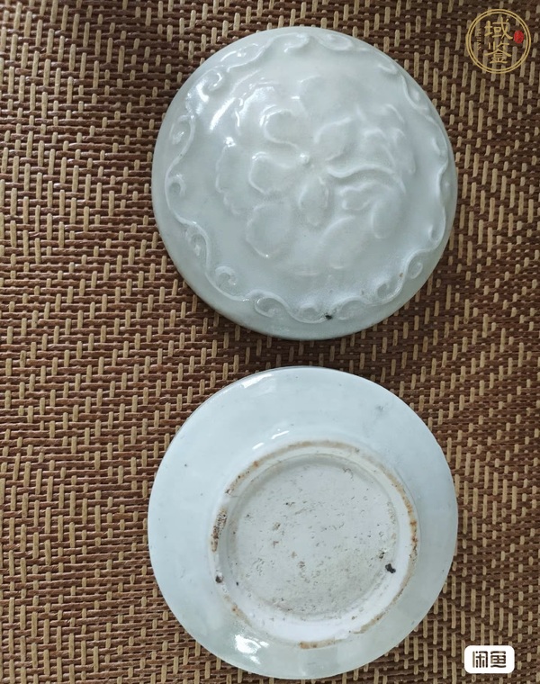古玩陶瓷青白釉粉盒真品鑒賞圖