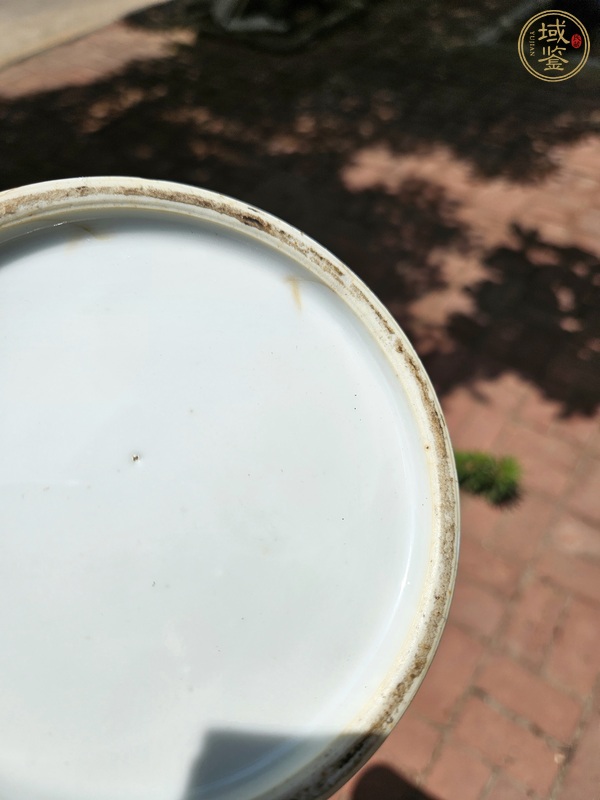 古玩陶瓷粉彩開窗細路人物故事帽筒真品鑒賞圖