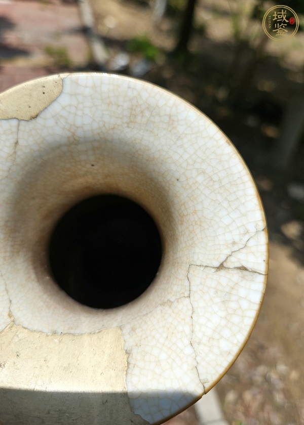古玩陶瓷哥釉地鐵銹釉龍紋觀音瓶真品鑒賞圖