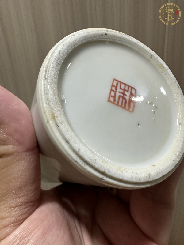 古玩陶瓷粉彩筆筒真品鑒賞圖