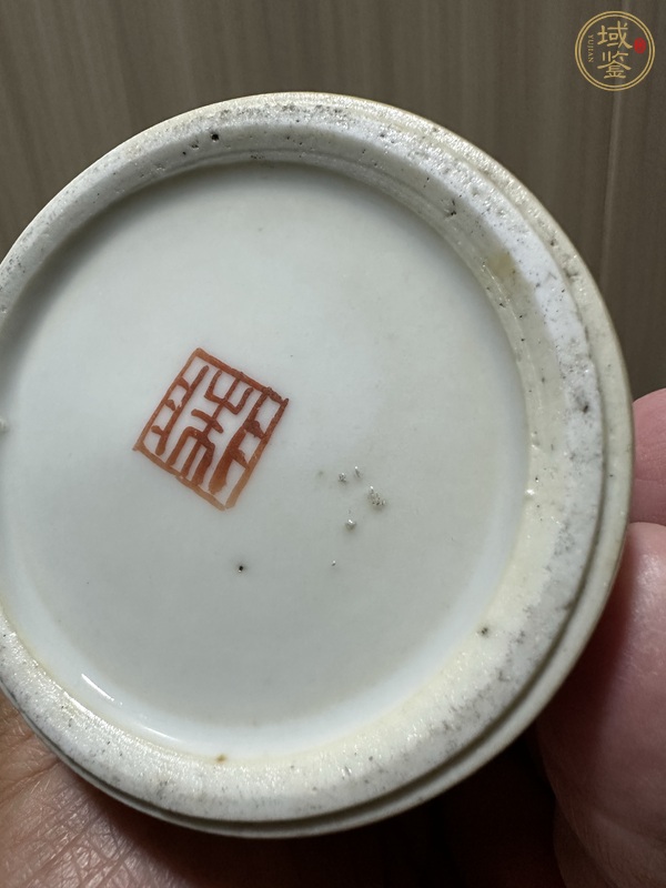 古玩陶瓷粉彩筆筒真品鑒賞圖