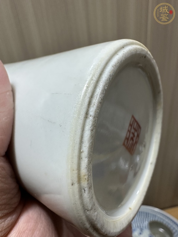 古玩陶瓷粉彩筆筒真品鑒賞圖
