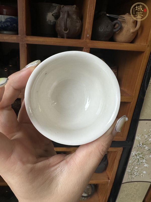 古玩陶瓷明代時期德化窯白釉杯真品鑒賞圖