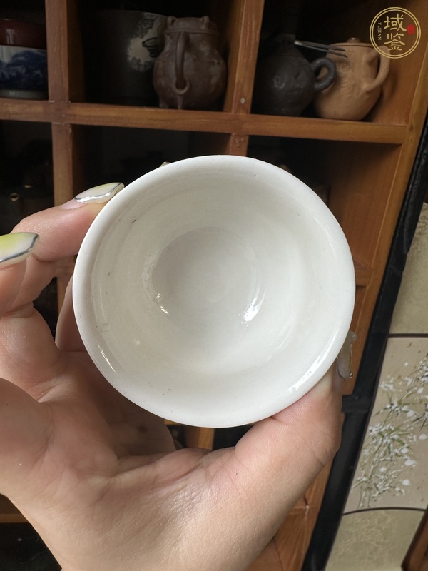 古玩陶瓷明代時期德化窯白釉杯真品鑒賞圖