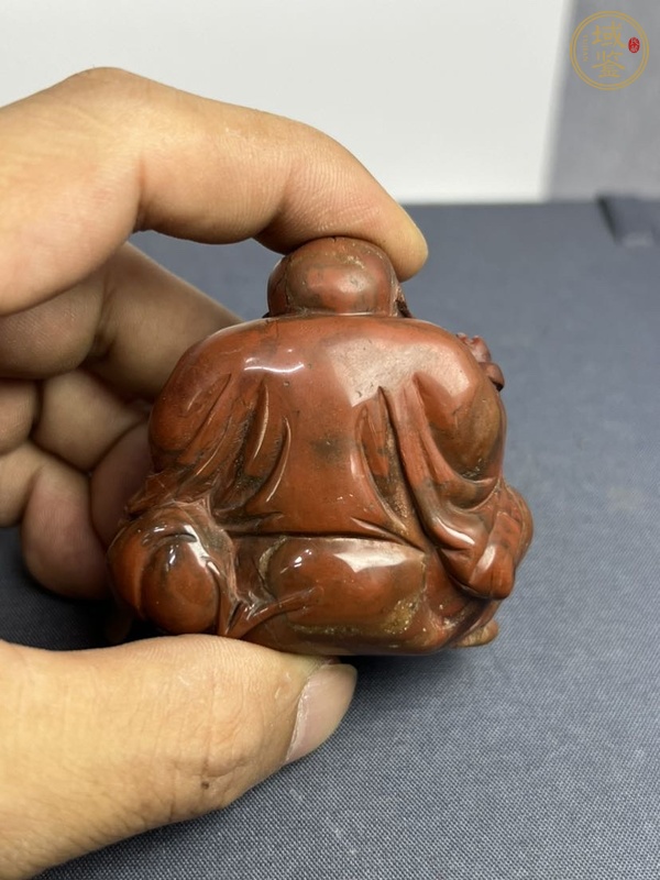 古玩玉器瑪瑙雕“羅漢”擺件真品鑒賞圖