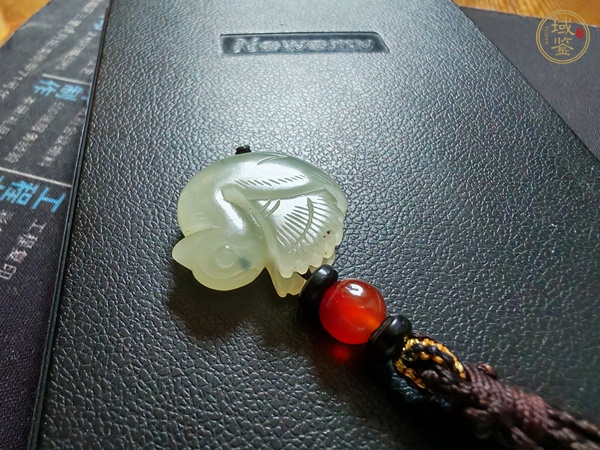 古玩玉器岫玉雕“鴛鴦”掛件真品鑒賞圖