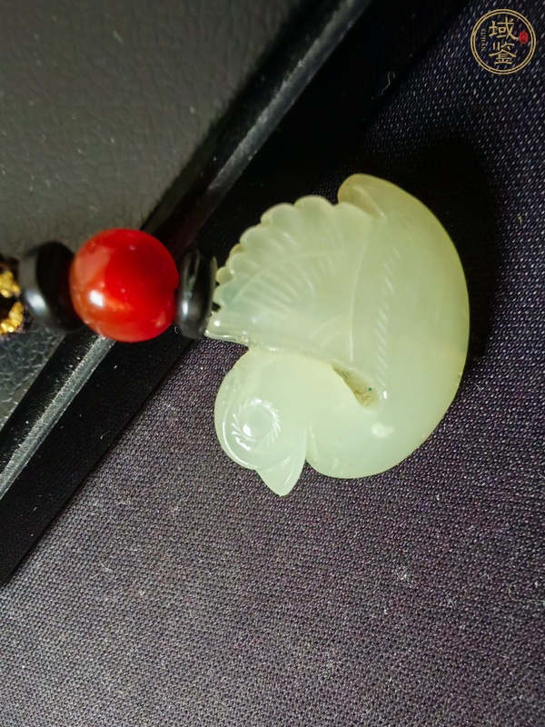 古玩玉器岫玉雕“鴛鴦”掛件真品鑒賞圖