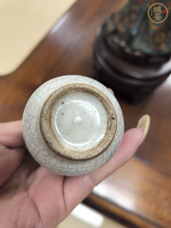 古玩陶瓷哥釉撇口瓶真品鑒賞圖