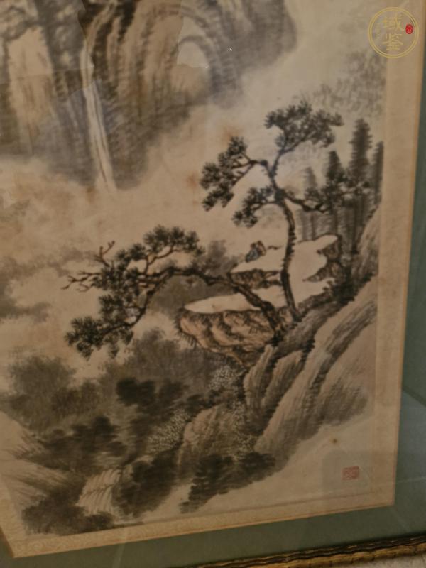 古玩字畫賀仁己山水真品鑒賞圖