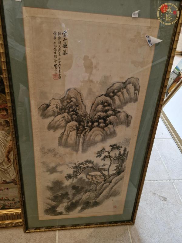 古玩字畫賀仁己山水真品鑒賞圖