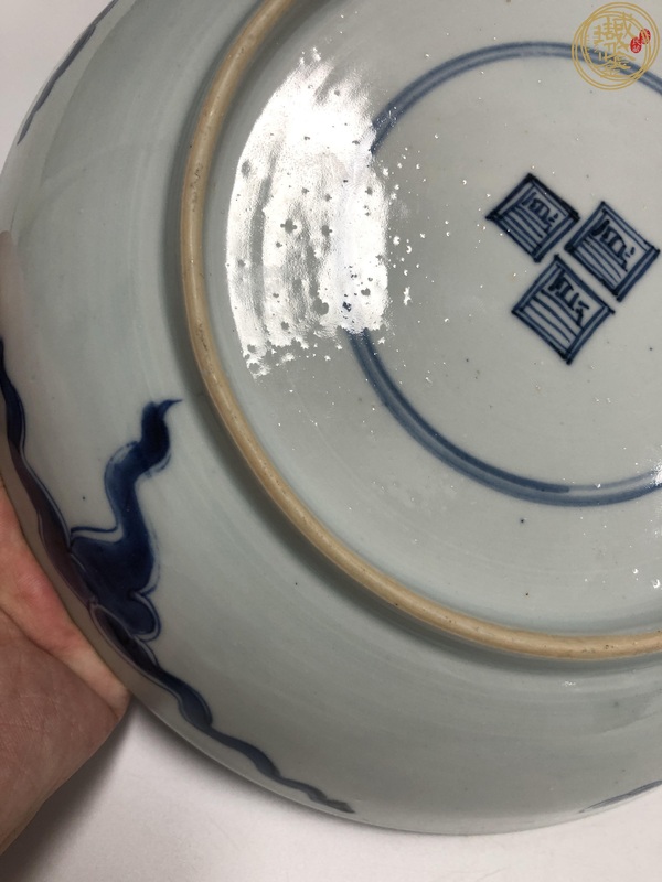 古玩陶瓷青花過墻龍紋盤真品鑒賞圖