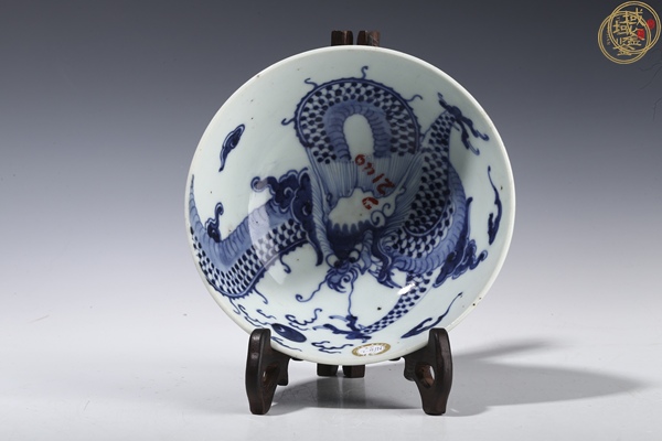 古玩青花過墻龍紋碗真品鑒賞圖