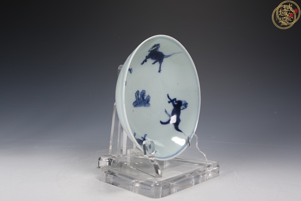 古玩陶瓷青花瑞獸紋碗真品鑒賞圖