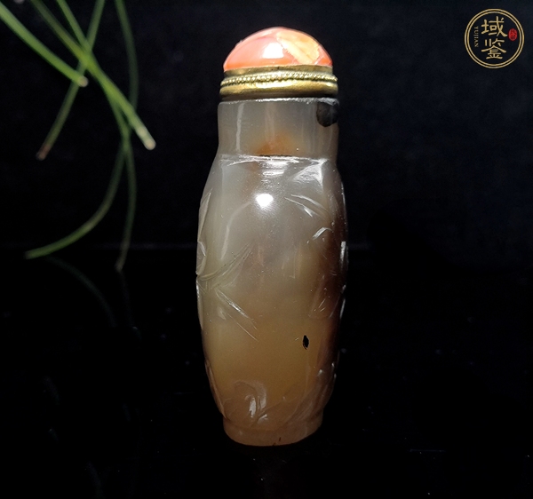 古玩雜項清代瑪瑙鼻煙壺真品鑒賞圖