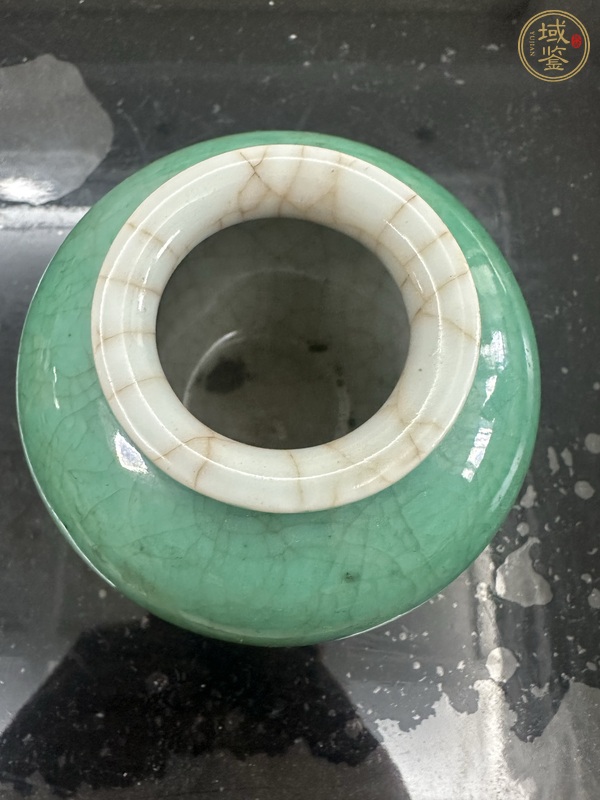 古玩陶瓷綠哥釉石榴尊真品鑒賞圖