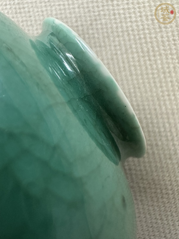 古玩陶瓷綠哥釉石榴尊真品鑒賞圖