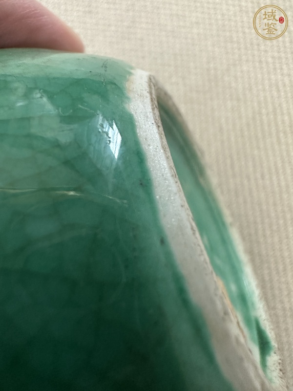 古玩陶瓷綠哥釉石榴尊真品鑒賞圖