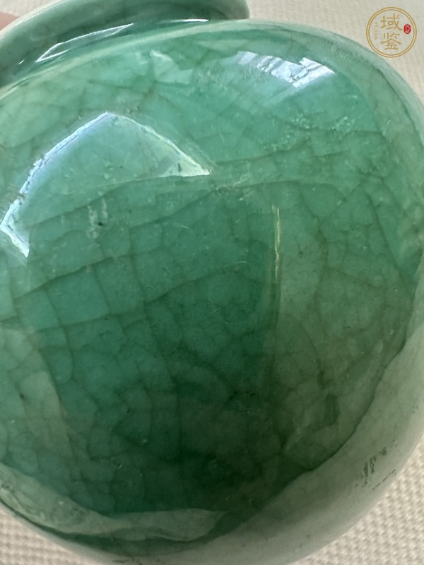 古玩陶瓷綠哥釉石榴尊真品鑒賞圖