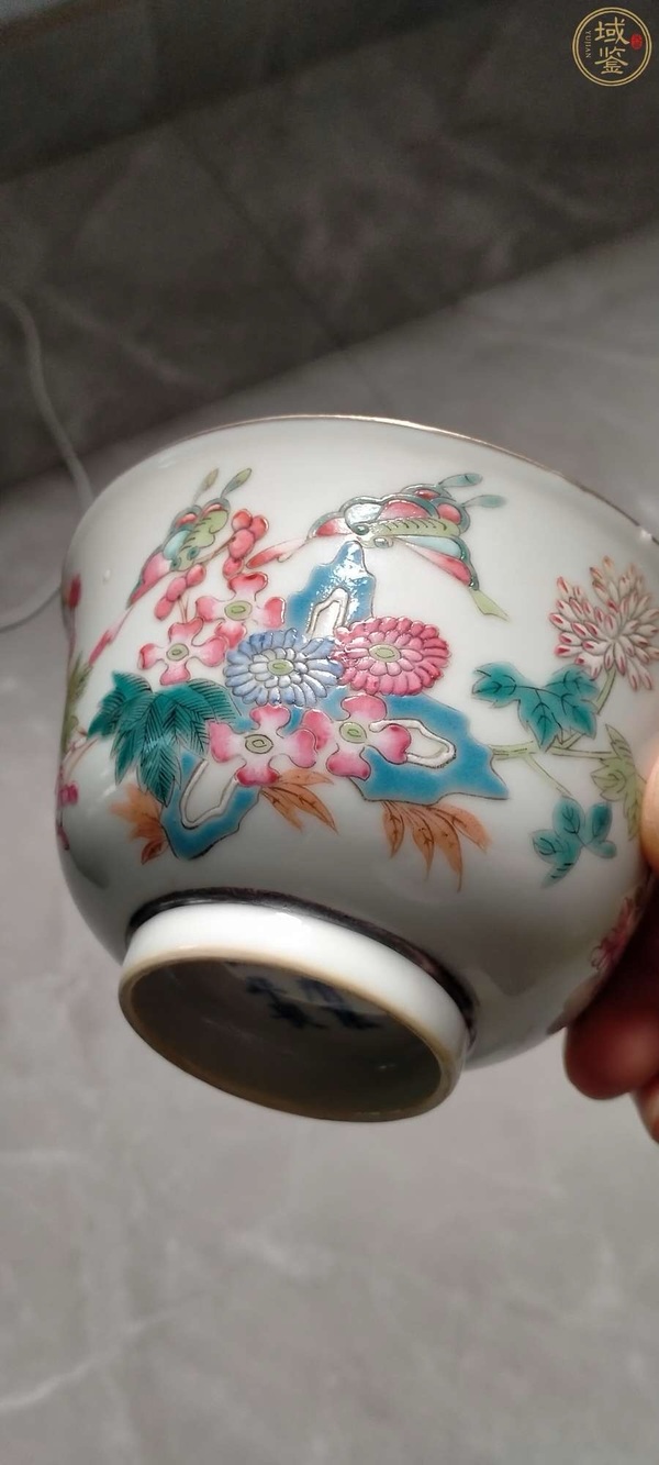 古玩陶瓷晚清細(xì)路粉彩蓋碗拍賣，當(dāng)前價(jià)格5800元