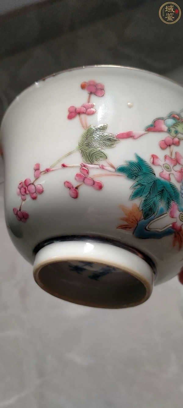 古玩陶瓷晚清細(xì)路粉彩蓋碗拍賣，當(dāng)前價(jià)格5800元