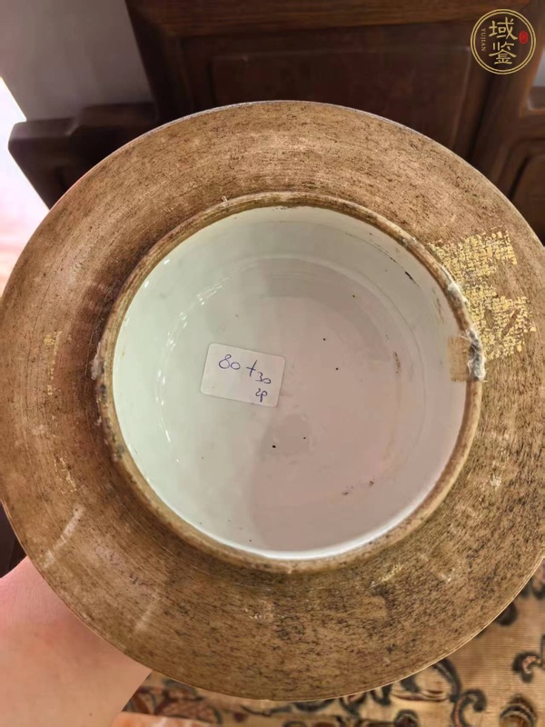 古玩陶瓷青花五彩牡丹娃娃將軍罐真品鑒賞圖