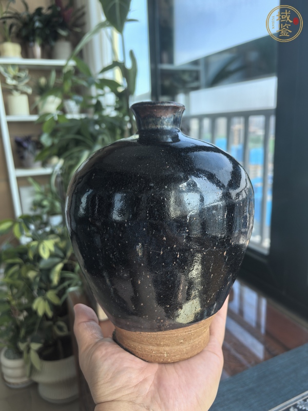 古玩陶瓷黑釉梅瓶真品鑒賞圖