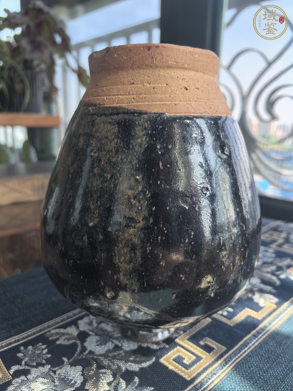 古玩陶瓷黑釉梅瓶真品鑒賞圖