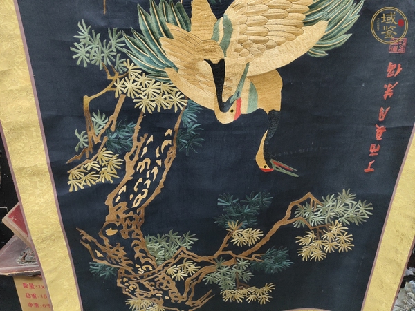 古玩字畫松鶴繡品真品鑒賞圖