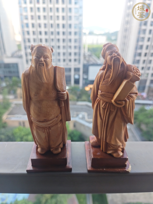 古玩雜項黃楊木雕人物擺件真品鑒賞圖