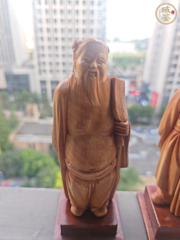 古玩雜項黃楊木雕人物擺件真品鑒賞圖