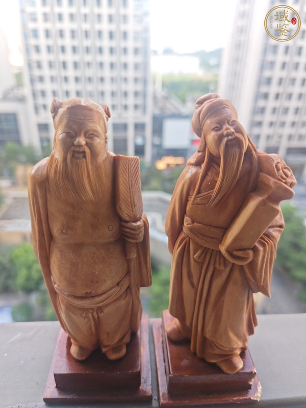 古玩雜項黃楊木雕人物擺件真品鑒賞圖
